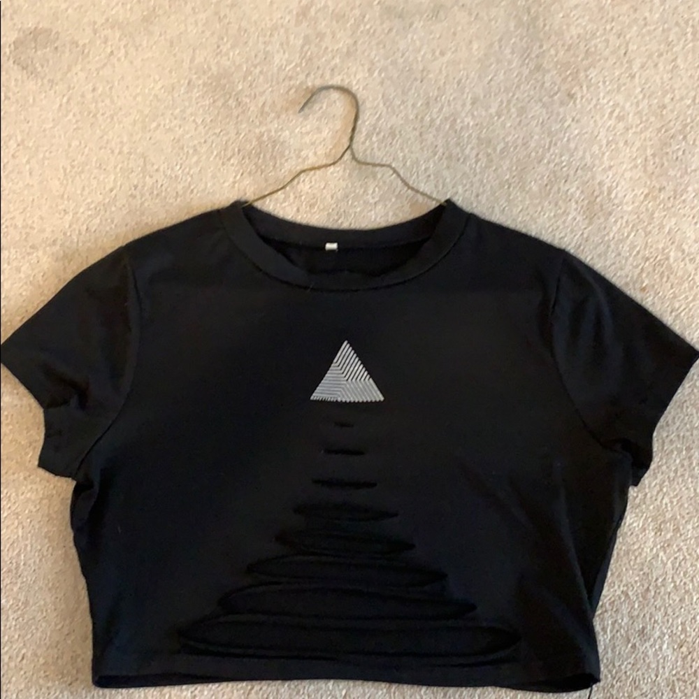 black nappytabs crop top